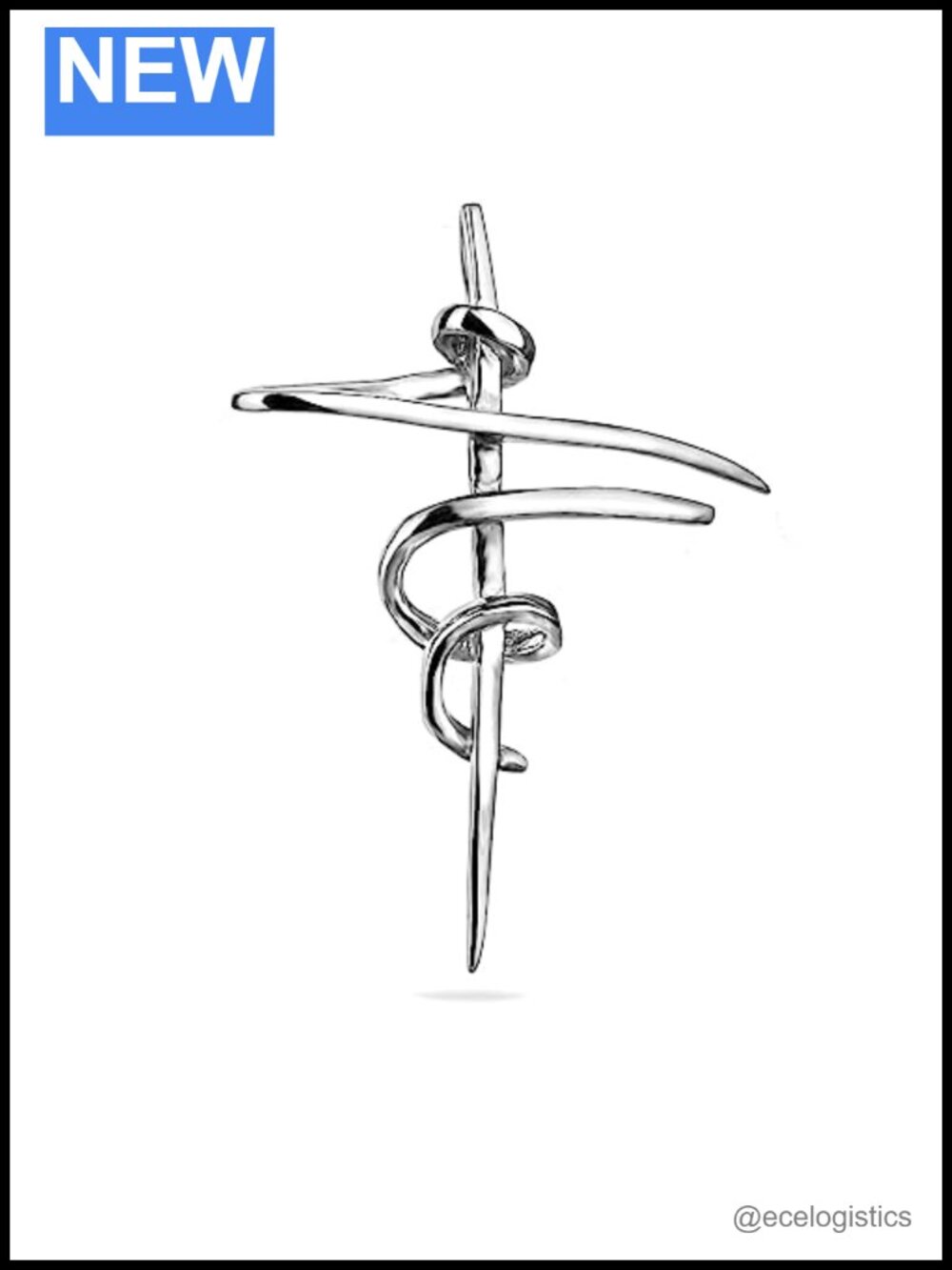 Sterling Silver .925 Cross Pendant Minimalist Religious Unisex Jewelry